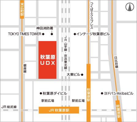 秋葉原UDXの地図